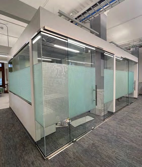 Interior glass partition at 555 Battery Street